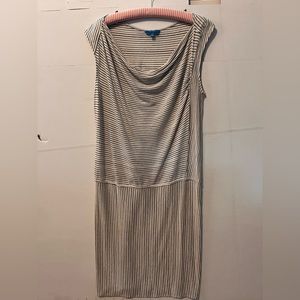 Derek Lam Sleeveless Stripe Midi Dress, Size L
